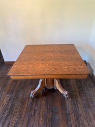 Antique Tiger Oak Square Table