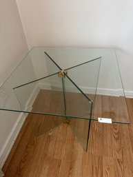 Pair Of Two Glass End Tables & Glass Coffee Table - 3 Pc Set!