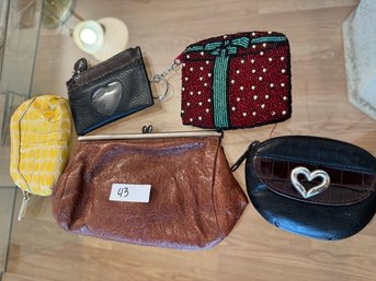 Lot Of 5 Evening Bags / Wallets / Makeup Bags