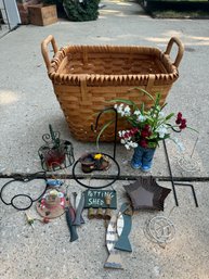 Basket And Decor Lot