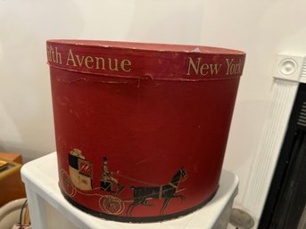 Antique Dobbs Fifth Avenue New York Hat Box