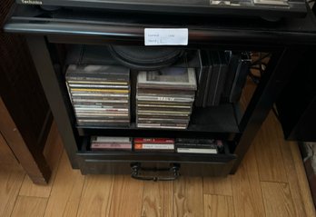 Black Lacquer Shelf And CD's