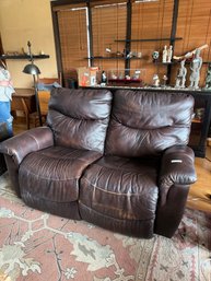 Leather Love Seat Recliner Sofa