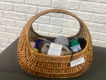 Basket With Yarn