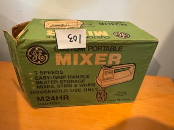 GE Vintage Hand Mixer In Original Box