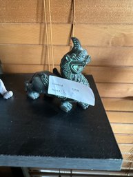 Antique Carved Jade Dragon Statue