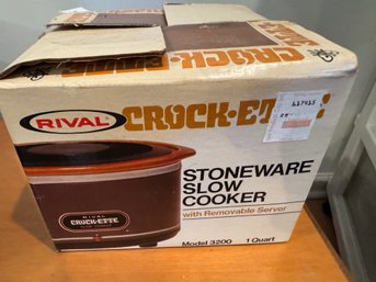 Rival Stoneware Crock-ette Slow Cooker With Box