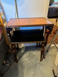 Vintage Side Table And Stool