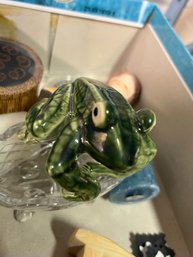 Knickknack Lot With Ceramic Frog & More!