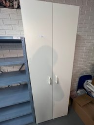 White Storage Cabinet With Adjustable Shelves
