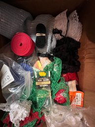 Box Lot Of Lace And Sewing Notions