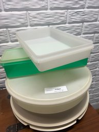 Tupperware Lot Including Veggie Tray With Lid