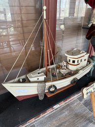 Wooden Shipping Boat Model