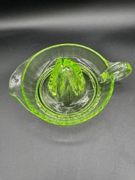 Vintage Green Depression Glass Juice Reamer