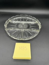 Vintage Heavy Divided Relish Tray Or Platter