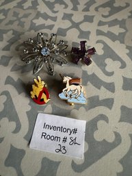 Lot Of Vintage Brooches / Pins        (Lot 23Sh)
