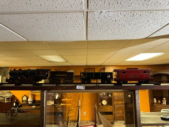 Antique Ives Model Train Die Cast Locomotive And Caboose 4 Piece Set - See Photos!