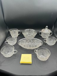 Vintage Sandwich Pattern Glass Lot