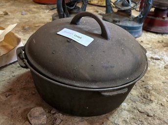 Antique Cast Iron Pot With Lid