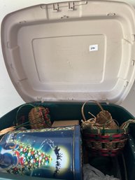 Christmas Decor - New In Box Ceramic Nativity, Baskets, Tins & More!
