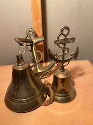 Vintage Brass Anchor Bell