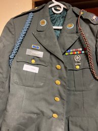Vintage US Army Military Jacket With Specialist Rank