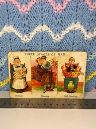 Vintage Stages Of Man Postcard