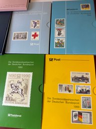 Aa Lot Of Nine German Stamp Books Die Sonderpostwertzeichen Der Deutschen  Bundespost