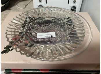 Lot Of Four Mixed Vintage Glass Platters