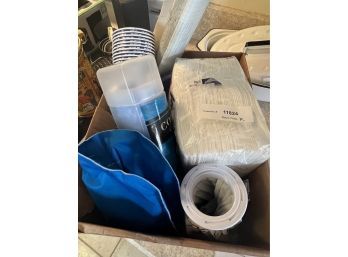 Mixed Lot Of Ice Packs, Paper Plates, Napkins, Cooling Towel, & More!