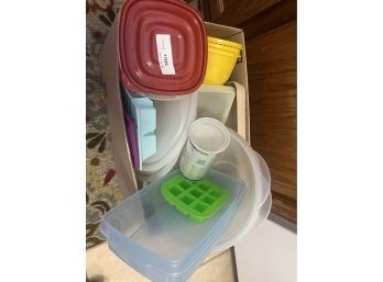 Large Lot Of Tupperware & Storage Containers - Includes Tupperware Measuring Cup With Lid