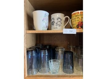 Kitchen Lot Of Coffee Mugs And Glasses - Entire Cabinet Full!
