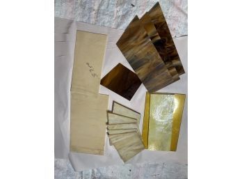 Lot Of Glass Pieces For Stained Glass Making Tans & Yellows - Medium Sized Pieces