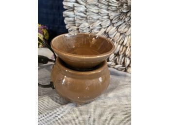 Brown Ceramic Electric Tart Wax Candle Warmer