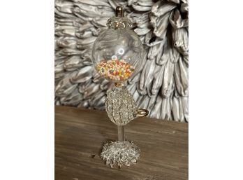 Vintage Spun Glass Gumball Machine Figurine