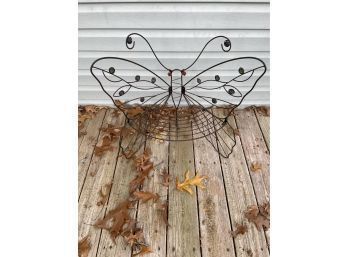 Butterfly Metal Art Plant Stand Or Corner Shelf  ( Lot 2 Of 3 )