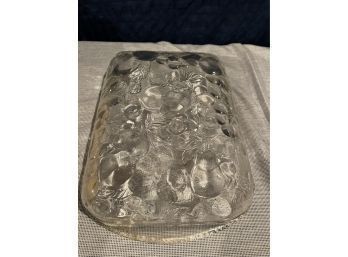 Fruit Pattern Vintage Glass Casserole Dish