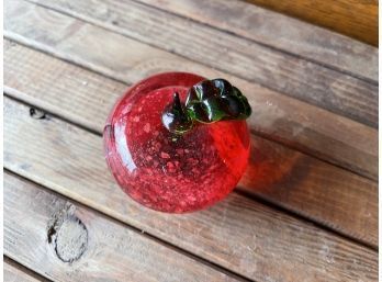 Glass Apple Paperweight ( Lot A )