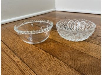 Glassware Lot Of Two Bowls