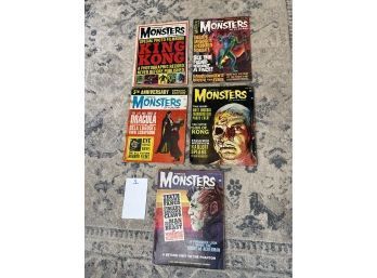 Lot Of 5 Vintage Famous Monsters Of Film Land Magazines  (lot #1)