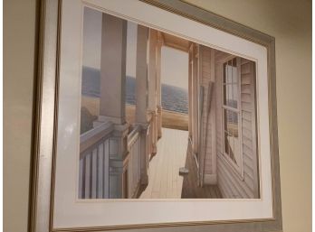 Lovely Framed Porch Scene Art Print