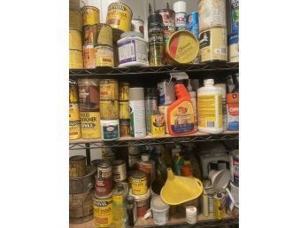 Huge Lot Of Three FULL Shelves Of Pain Stains And Such