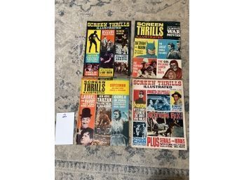 Vintage Lot Of 4 Screen Thrills Illustrated Magazines (#2)