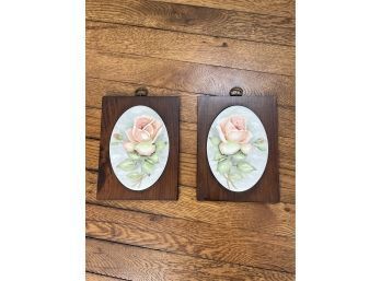 Beuatiful Wall Hanging Plaques With Roses Ruth