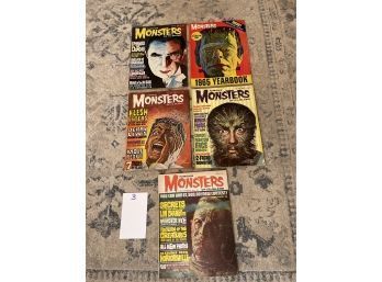 Vintage Famous Monsters Of Film Land Lot Of 5 Magazines - (lot #3)