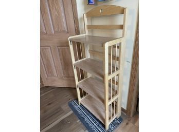 Fold Up Wood Bakers Rack / Shelf Furniture