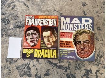 Lot Of 2 Vintage Monster Magazines -  Mad Monsters & Curse Of Frankenstein