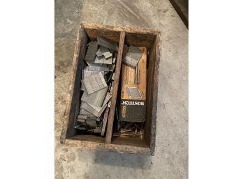 Old Wood Toolbox With Nails