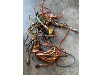 Lot Of Extension And Electrical Cords