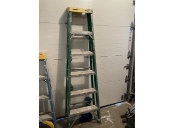 Green Metal Step Ladder